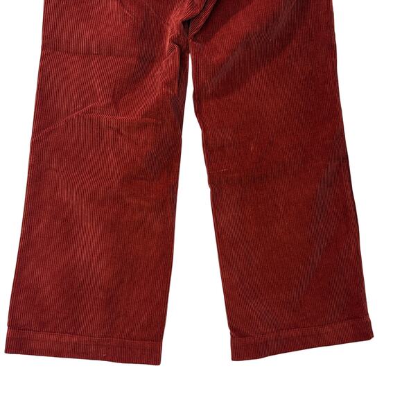 Poetry Size 6 Pants NEW Cotton Cord Wide Leg Trousers Soft Garnet Corduroy Fall - Picture 12 of 13